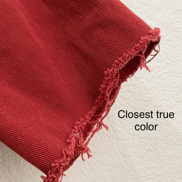 FOREVER 21 Rusty Red Customized Cropped Denim Jacket Size M - Picture 8 of 12